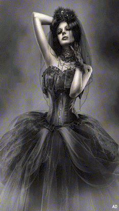 Gif animé gothique femme